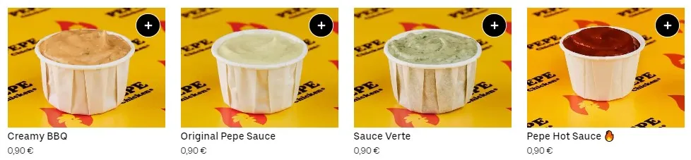 Pepe Chicken Sauces Carte & Prix