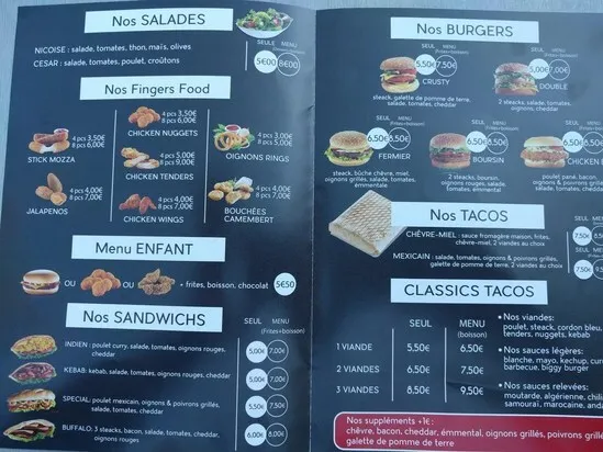 Tacos And Co Menu Prix