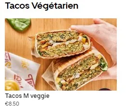 Tacoshake Besançon Tacos Végétarien Menu