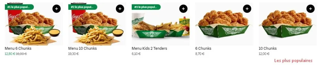 Wingstop Les plus populaires Menu