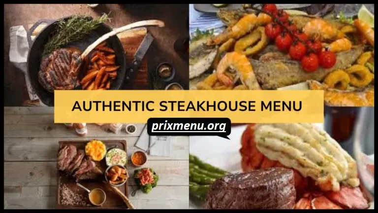 Authentic Steakhouse Menu Prix