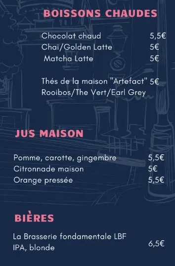 Sylon de Montmartre  Boissons Chaudes, Jus Maison, Bières