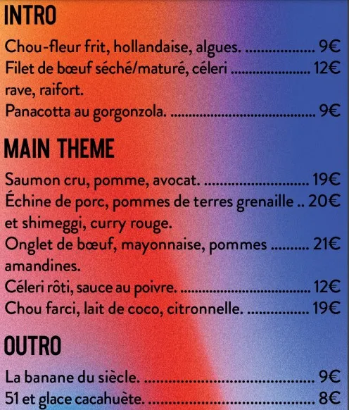 Britney Lille Menu Prix