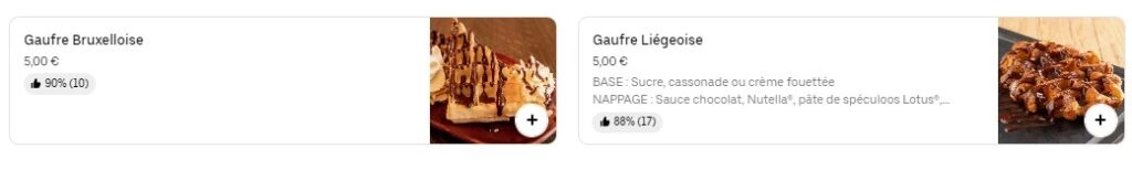 GAUFRE BRUXELLOISE OU LIÉGEOISE PRIX