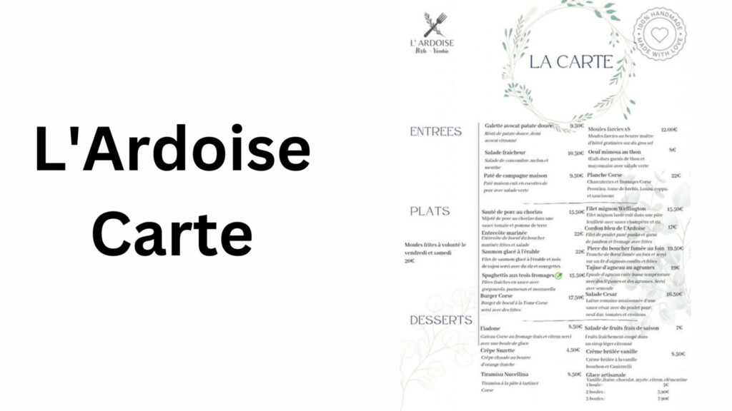 L’Ardoise Carte