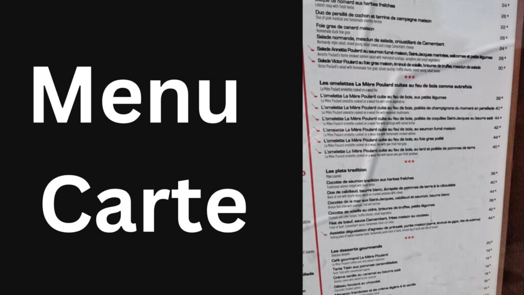 La Mère Poulard Menu Carte Prix