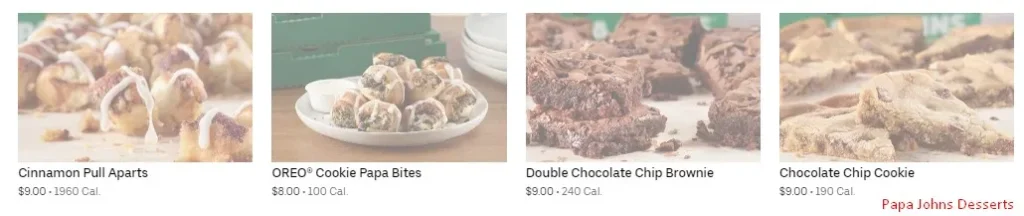 Papa Johns Desserts