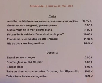 Terre et Mer Les Sables-d’OlonnePlats Carte & Prix