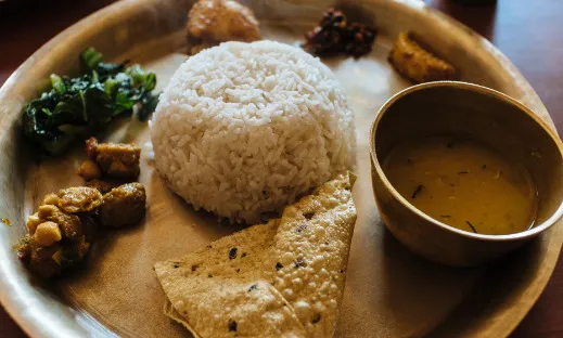 Bombay Plats au Nepal Menu