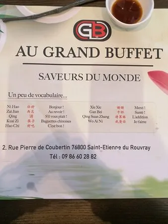 Restaurant AU GRAND BUFFET menu prix